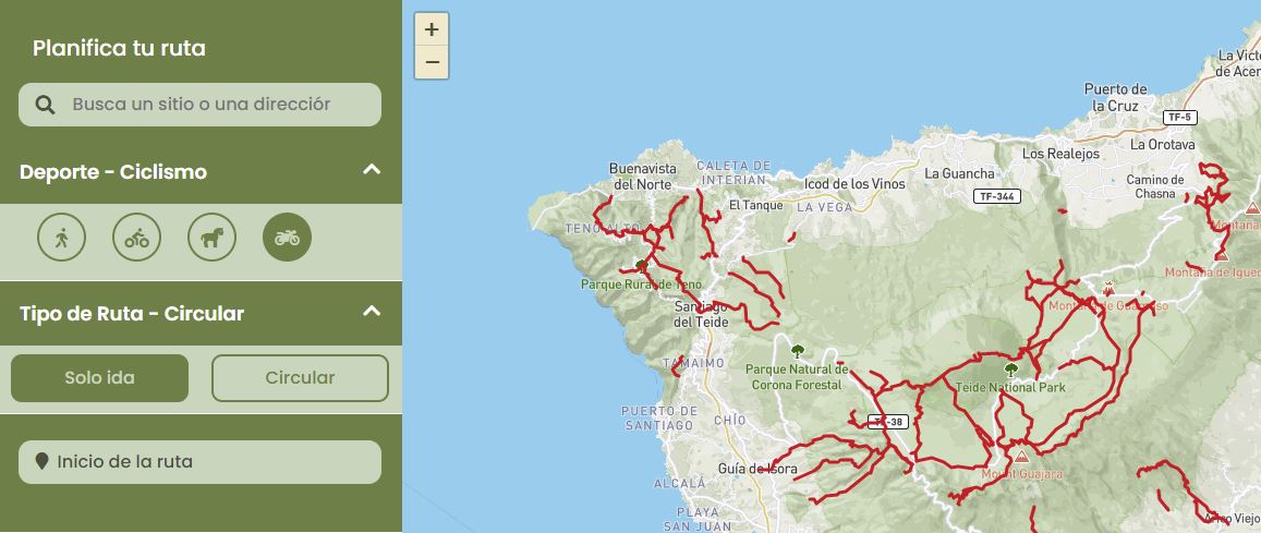 Tenerife ON allows you to plan your own route